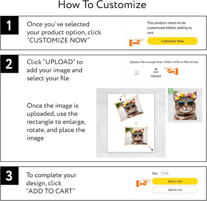 Custom Poster Print, 24x16, Upload Any Photos/Images, Personalized Photo Prints, DIY Your Own Poster, Photo to Poster Printing
