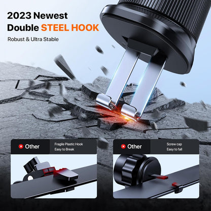 Miracase Phone Holders for Your Car, [Thick Case & Heavy Phone Friendly] Universal Cell Phone Car Mount, 3-in-1 Phone Mount for Car Dashboard Windshield Air Vent Fit for All Smartphones, Grey