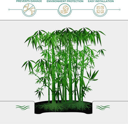 DeepRoot Water Barrier, Versatile Bamboo Barrier, Easy-to-Install Garden Barrier for Landscaping and Protection, Durable, Flexible, 36" x 100' Roll-60 mil Thickness, Black (WB 36/60-100)
