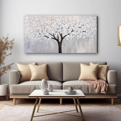 Canvas Wall Art Decor Artwork for Walls Tree of Life Wall Art for Living Room Vintage Black and White Wall Art Decor Tree Flower Wall Art Decorations Prints for Room Home Office Wall Decor 20"X40"
