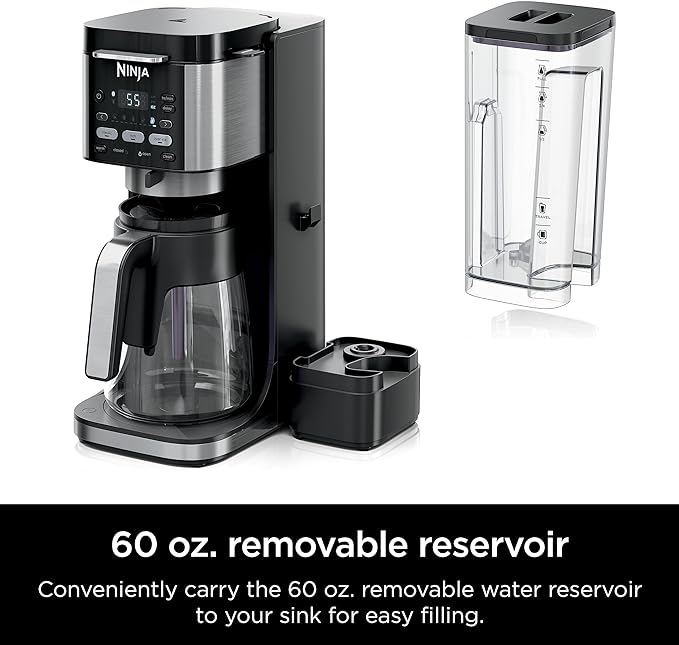 Ninja | Drip Coffee Maker | DualBrew Pro Hot & Iced Coffee Machine | Use with K-Cup Coffee Pods | 3 Brew Styles (Classic, Rich, & Iced) | 60oz Removable Reservoir & Dishwasher Safe | Black | CFP101