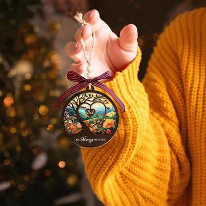 Dad Memorial Ornament - Memorial Ornaments for Loss of Dad - Bereavement Gifts - Memorial, Remembrance, Sympathy Gift - 2 Layer Wood Acrylic Suncatcher Ornament