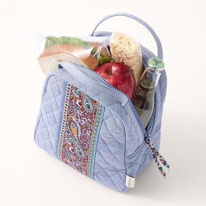 Premium Cotton Lunch Bag, Chambray, One Size