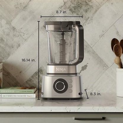 Ninja Blender & Food Processor Combo, Foodi Power Blender System for Smoothies, Bowls, Spreads & Shakes, 6 Functions, 72-oz Pitcher, To-Go Cups, Silver, SS401