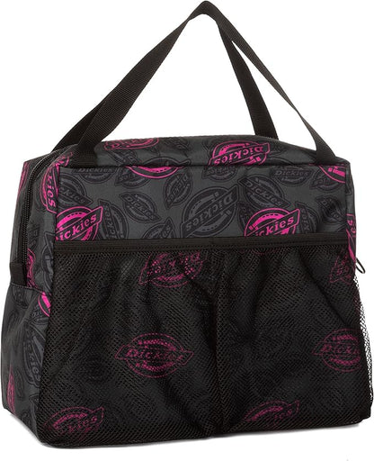 Dickies Insulated Lunch Bag Holder for Work, Thermal Reusable Office Lunch Box for Men, Women (Hot Pink Love Print)