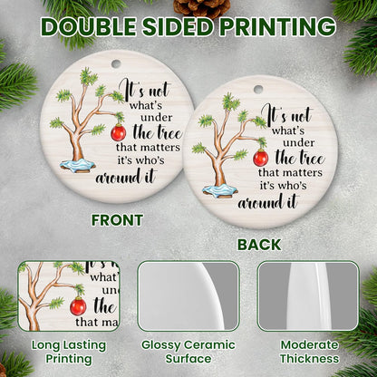 TEEZWONDER Gifts for Women Men - Ceramic Christmas Ornaments 2025 for Tree Decorations - Inspirational Mom Dad Gifts for Sister Brother Grandma Grandpa, Friend Gift Ideas