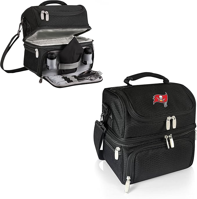PICNIC TIME NFL unisex-adult NFL Pranzo Lunch Bag, Insulated Lunch Box with Picnic Set, Lunch Cooler Bag
