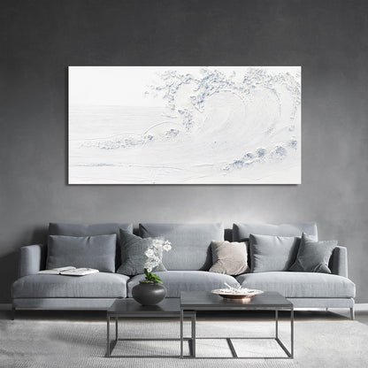 Canvas Wall Art Decor Large Wall Art Pictures for Living Room Landscape Coastal Wall Art Decor Wave Artwork for Walls White Blue Wave Wall Art Prints Art Work for Home Office Room Wall Decor 29"x58"