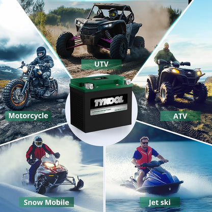 TYKOOL YIX30L-BS-STD (YTX30L-BS),650CCA, Lithium LiFePO4 Motorcycle Battery 12v,Digital Readout,Fits for BMW,Harley Davidson; ATV,UTV,Snowmobile,Compatible for Polaris,BRP (Can-Am),Arctic Cat