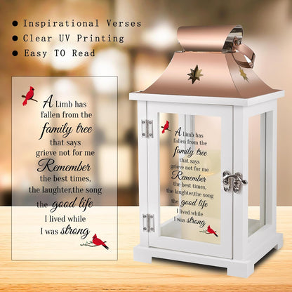 Memorial Lantern, Sympathy Gifts for Loss of Mom/Dad/Loved One, Bereavement Gifts, in Memory of Loved One Lantern,Celebration of Life, Memorial Gifts, Funeral Lantern,A Limb has Fallen from The ...