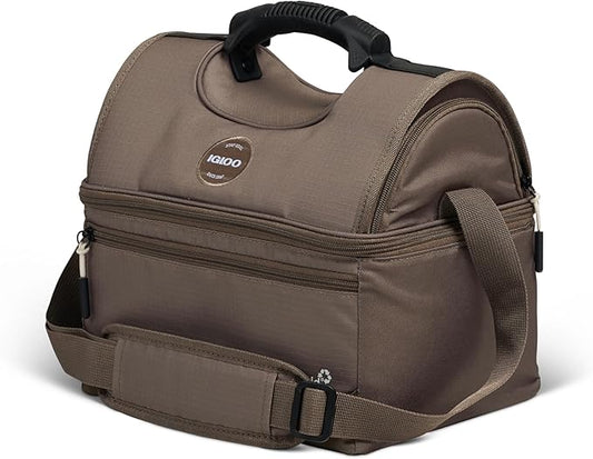 Igloo Gripper Soft Sided Cooler Bag | Insulated Dual Compartment Lunch Cooler