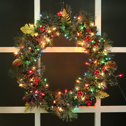 Toodour Multicolor Christmas Lights, 75ft 300 Count Incandescent Christmas String Lights, UL Certified Connectable Green Wire Xmas Lights for Tree, Holiday, Party, New Year, Indoor Xmas Decorations