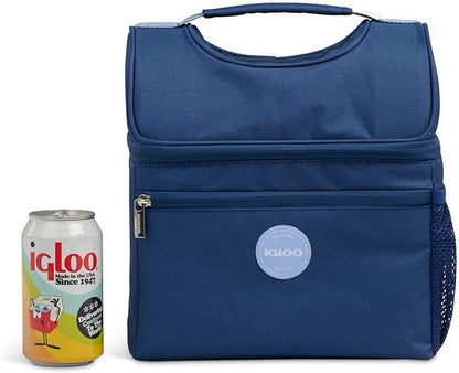 Igloo Gripper Soft Sided Cooler Bag | Insulated Dual Compartment Lunch Cooler