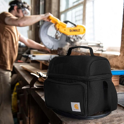 Carhartt Camping Cooler,Worksite Lunchbox,Soft Shell Lunch Bag for Construction Sites,Work and Everyday Use,Black,(Pack of 8)