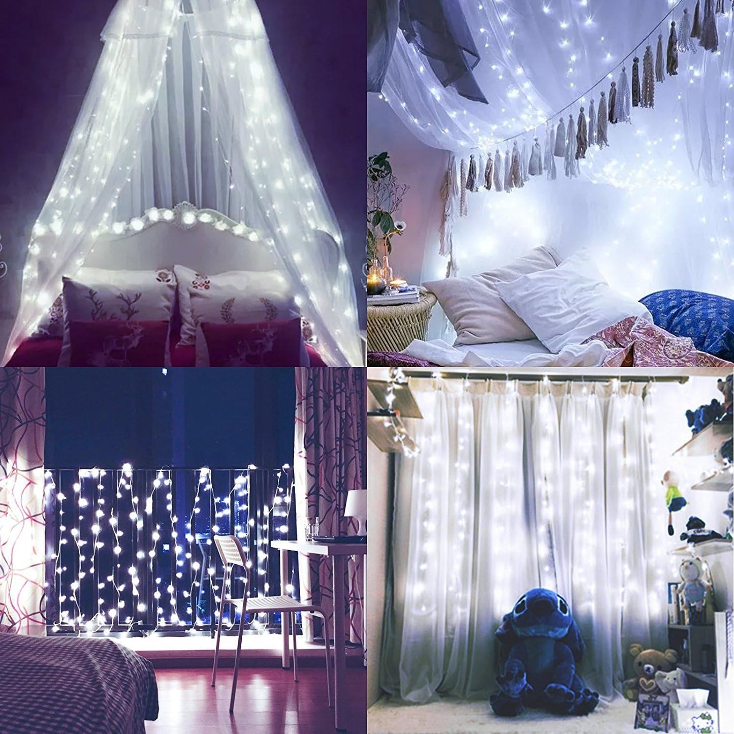 ANJAYLIA 10Ft/3M 30 LED Battery Operated Starry Fairy Lights String Lights for Party Home Wedding Festival Decoration, White