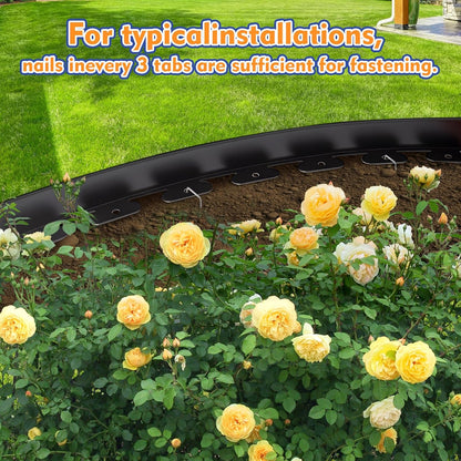3 Inch x 80 FT (Multiple Sizes Available) Landscape Edging, Garden Edging Borders with 80pcs Upgrade Stakes, Flexible No Dig Plastic Garden Border for Lawn, Landscaping, Flower Beds and Yard