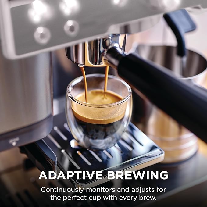 Ninja Luxe Cafe Premier Series, Espresso Machine, Drip Coffee, Rapid Cold Brew, Integrated Grinder, Hands-Free Frother, with Knock Box, Water Filter, Cleaning Tablets, Descaler, ES601GM