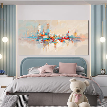Canvas Wall Art Decor Large Wall Art Pictures for Living Room Abstract Canvas Art Wall Decor Modern Artwork for Walls Oversized Colorful Abstract Wall Art Decorations Bedroom Home Wall Decor 29" X 58"