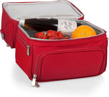 PICNIC TIME NCAA Nebraska Cornhuskers Pranzo Lunch Bag - Insulated Lunch Box with Picnic Set - Lunch Cooler Bag