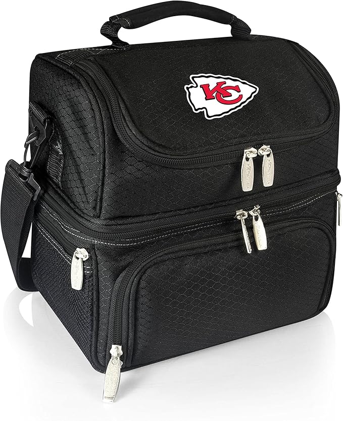 PICNIC TIME NFL unisex-adult NFL Pranzo Lunch Bag, Insulated Lunch Box with Picnic Set, Lunch Cooler Bag