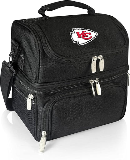 PICNIC TIME NFL unisex-adult NFL Pranzo Lunch Bag, Insulated Lunch Box with Picnic Set, Lunch Cooler Bag