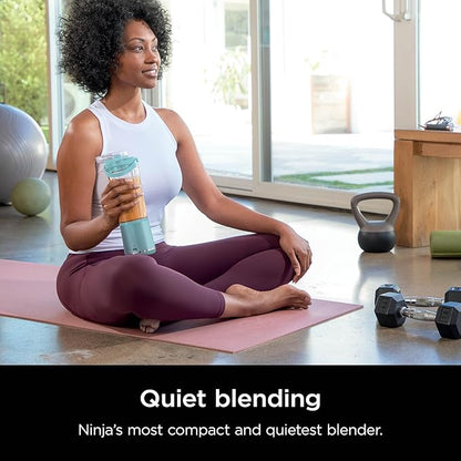 Ninja Blast Portable Blender, Cordless, 18oz. Vessel, Personal Blender For-Shakes and Smoothies, BPA Free, Leakproof-Lid and Sip Spout, USB-C Rechargeable, Dishwasher Safe Parts, Tinted Aqua, BC151AQ