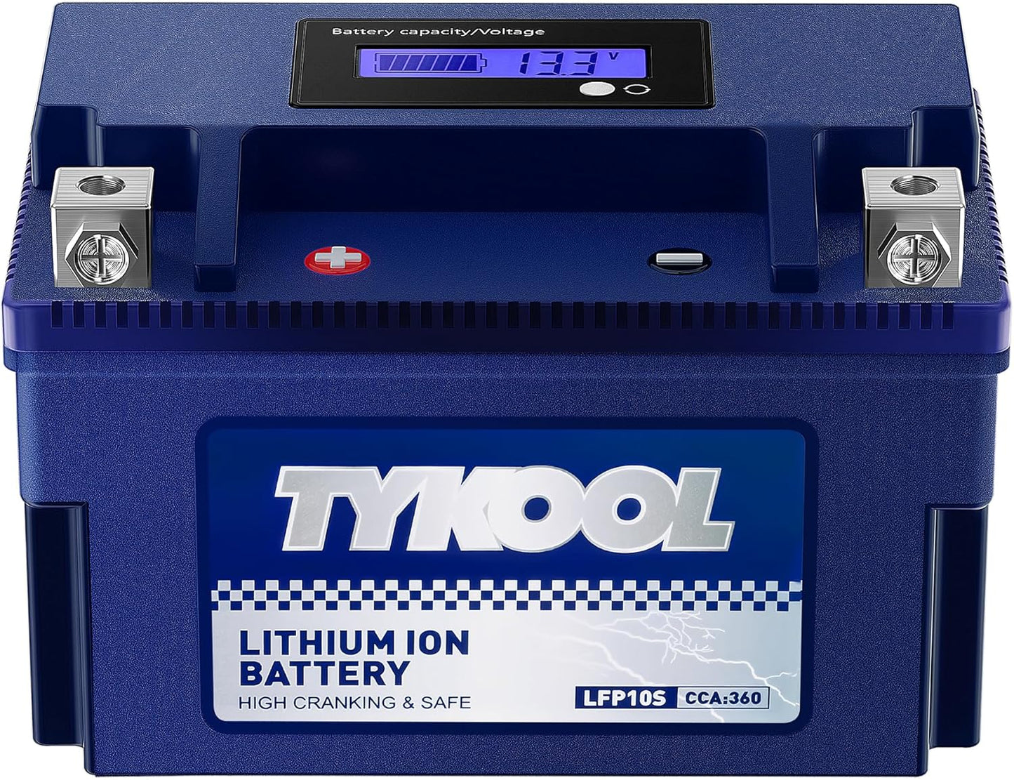 TYKOOL YTZ10S 12V 6Ah, 360CCA,3X Cranking Amps,5X Life,High Performance Lithium LiFePO4 Motorcycle Battery, Built in BMS, Powersports Battery, for Yamaha Scooter, ATV,Riding Lawn Mower