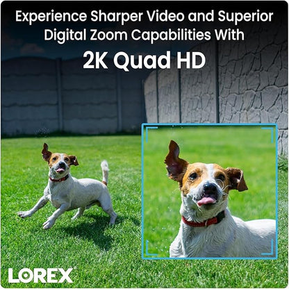 Lorex 2K Wireless WiFi Smart Video Doorbell Camera w/No Subscription Fee - Smart Security Lighting, Night Vision, Battery-Powered, Motion Detection (Black)