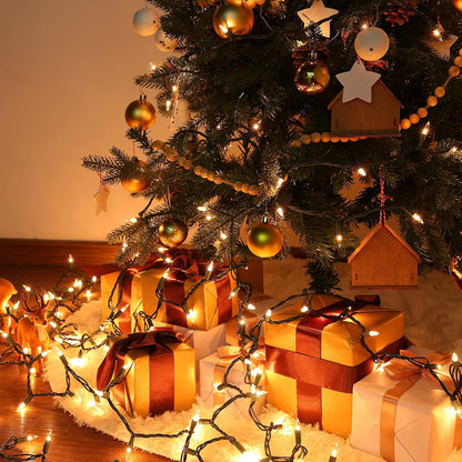 Toodour Clear Christmas Lights, 12.5ft 50 Count Incandescent Indoor Outdoor String Lights, UL Certified Connectable Green Wire Mini Bulb Light for Home, Party, New Year, Xmas Tree Decor - Warm White