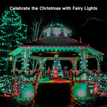 suddus Green Christmas Lights, 33ft 100 LED String Lights with Remote, Green Fairy Lights Battery Operated for Christmas, St Patricks Day, Bedroom, Wreath, Patio, Backyard, Garde, Party Decorations