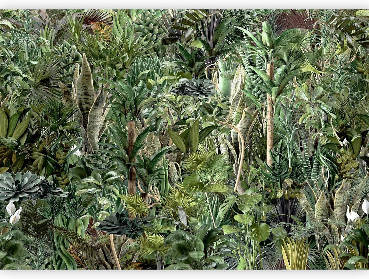 artgeist Wall Mural Leaves 116x83 in - XXL Peel and Stick Self-Adhesive Wallpaper Removable Large Sticker Foil Wall Decor Print Picture Image Design Plants Abstract Nature Botanical b-C-0858-a-a