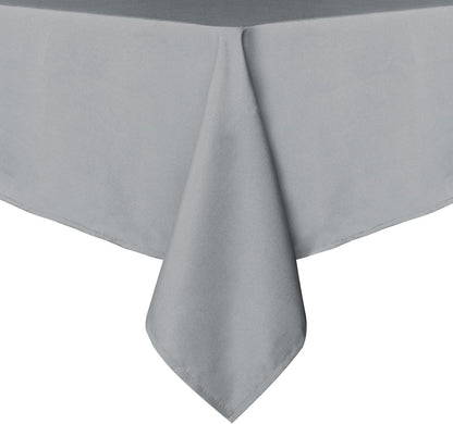 sancua Rectangle Tablecloth - 54 x 78 Inch - Stain and Wrinkle Resistant Washable Polyester Table Cloth, Decorative Fabric Table Cover for Dining Tables, Buffet Parties and Camping, Silver Grey