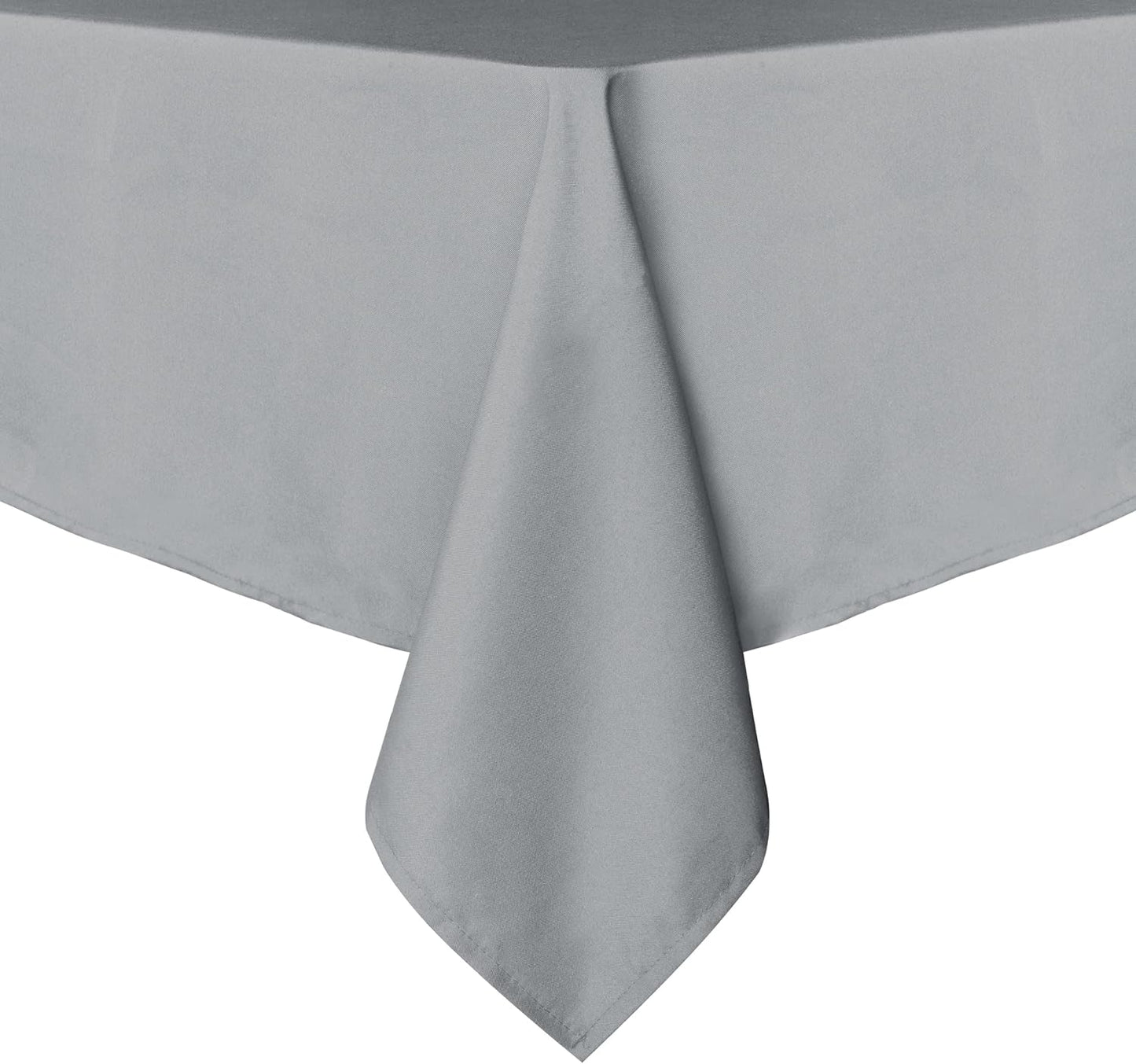 sancua Rectangle Tablecloth - 70 x 120 Inch - Stain and Wrinkle Resistant Washable Polyester Table Cloth, Decorative Fabric Table Cover for Dining Tables, Buffet Parties and Camping, Silver Grey