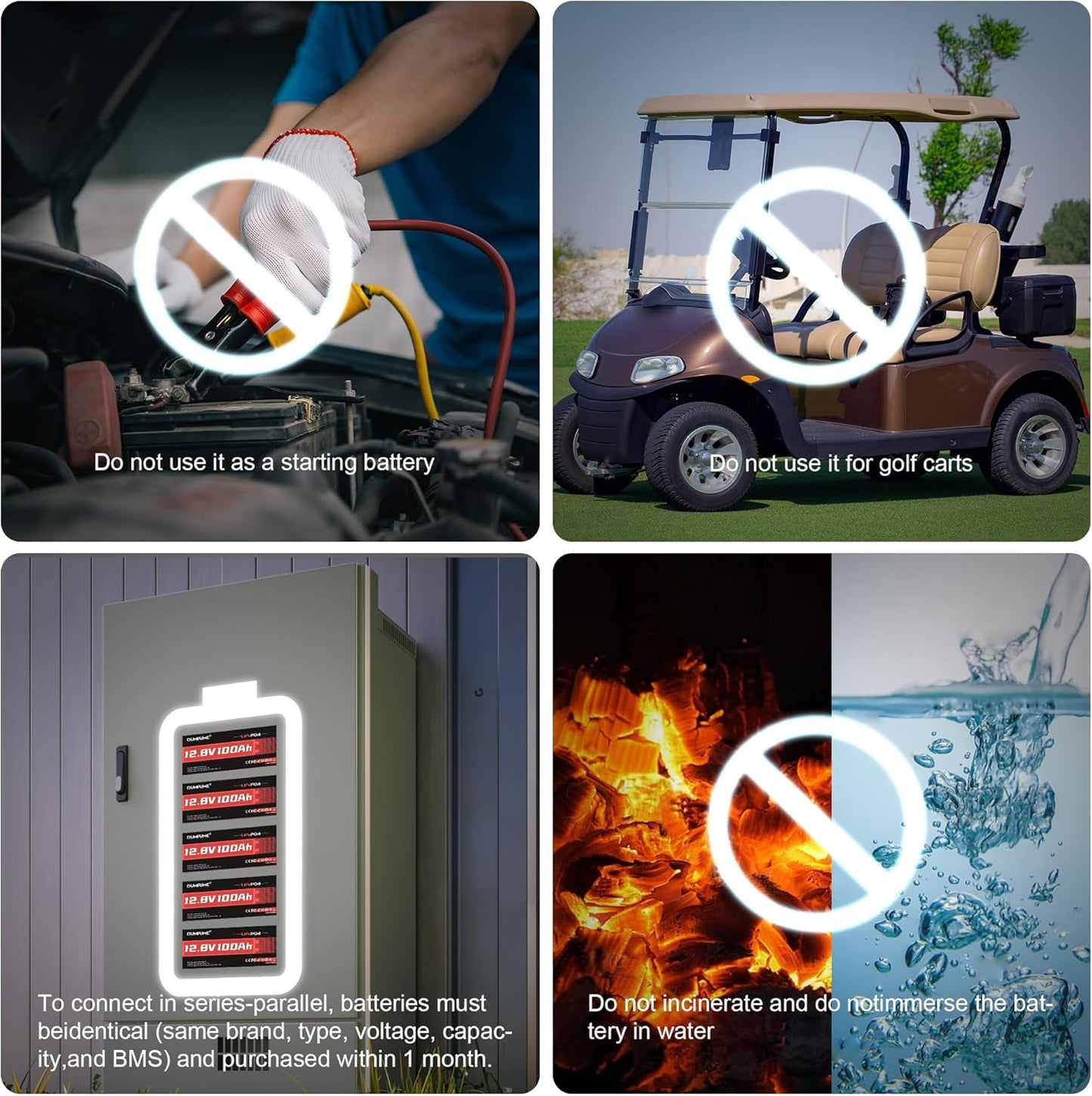 12V 100Ah LiFePO4 Lithium Battery Built-in 100A BMS, Group 31 Rechargeable Battery 6000+ Cycles 1280Wh Perfect for RVs MotorHomes, Camper, Marine, Solar System, Boats, and Off-Grid