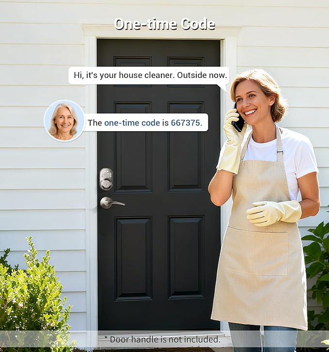 Veise Keyless Entry Door Lock, Electronic Keypad Deadbolt, Keyed Entry, Auto Lock, Anti-Peeking Password, Back Lit & Easy Installation Design, Satin Nickel