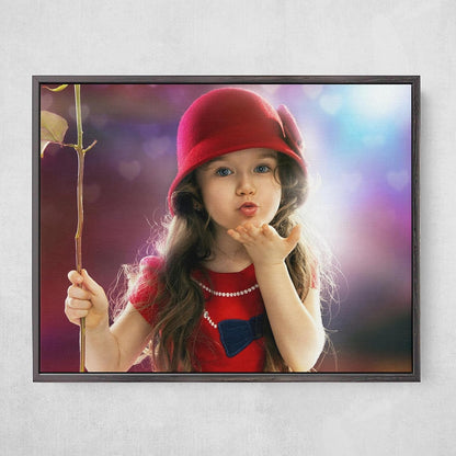 Personalized Custom Canvas Prints: Photo On Canvas (Black, 24x36) Transform Your Photos into Stunning Framed Wall Art Digitally Printed Photo To Canvas Ideal for Home Decor, Gifts Keepsakes.
