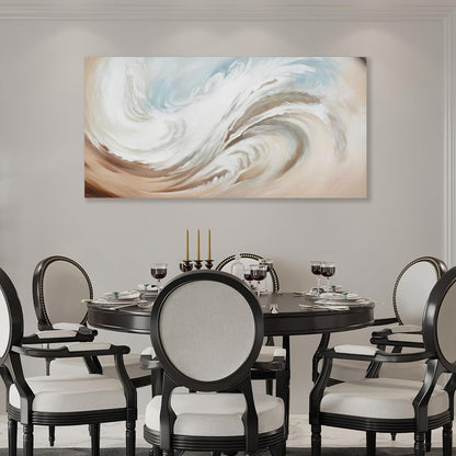 Abstract Wall Art Canvas Wall Paintings Modern Beige Wall Decor Aesthetic Room Decor Wall Art Framed Artwork for Living Room Bedroom Dining Room Home Office Decor 24"x48"