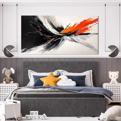 Canvas Abstract Wall Art Decor Black and White Wall Art Decorations Large Modern Wall Art Prints Abstract Canvas Art Wall Decor Wall Art Pictures for Living Room Artwork for Walls Home Room Decor 24"X48"
