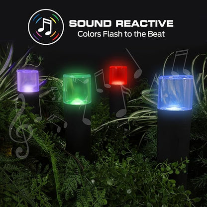 Monster Smart RGB+IC+WW Pathway LED Lights, 4 Individually Controlled Dimmable LEDs, Sound Reactive, IP44 Water & Weather Resistant, Compatible with Alexa, Siri, Google Home, Monster App, Razer Chroma