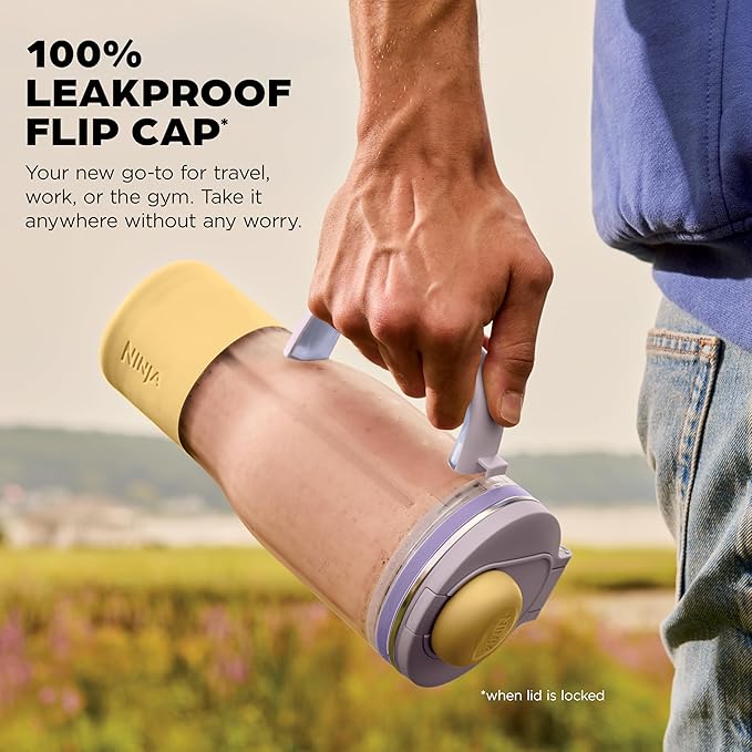 Ninja BlendBOSS | Personal Smoothie Tumbler | 26oz Travel Tumbler w/Leakproof Lid, Detachable Straw & Integrated Chug Spout | Dishwasher Safe & BPA Free | Lavender Lemonade | XSKDB326SLPR| 2025