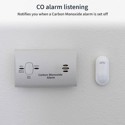 Arlo All-in-One Sensor - 8 in 1 with Open/Close Detection, Motion Sensor, Water Leak Detection, Freeze Detection, Tilt Detection, Smoke Alarm Listening, CO Alarm Listening - 1 Pack, Add-On, MS1001