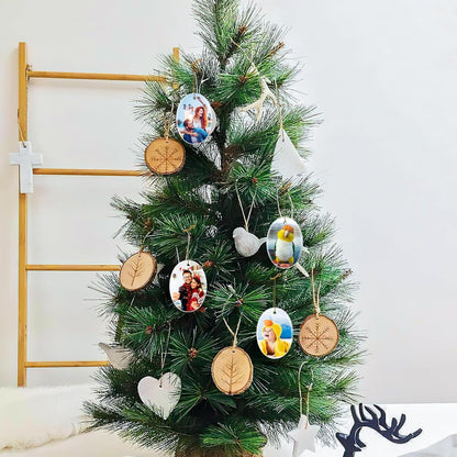 Personalized Christmas Ornaments 2025, Ceramic Custom Photo Text Hanging Ornament Customized Christmas Tree Decorations Gift for Family, Kids, Friends, Couples, Wedding