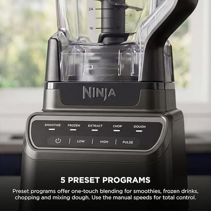 Ninja Kitchen System | All-in-One for Smoothies, Frozen Drinks, Veggie Chopper & More | With Full-Size Pitcher, 8 Cup Food Processor Bowl, (2) 18 oz. Cups, | 1200 Watt | Dark Grey | BR601AMZ