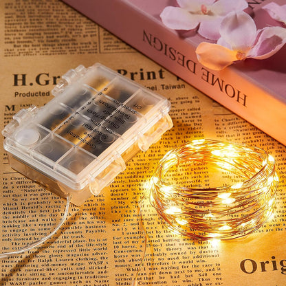 4 Pack 32.8 Ft. Battery Operated Outdoor String Lights with Remote & Timer, LED Warm White Fairy Lights, Waterproof Twinkle Lights for Bedroom, Dorm, Mason Jar, Wedding, Party, Christmas