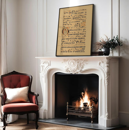 Poster Master Vintage Graduale Aboense Poster - Retro Gregorian Chant Manuscript Print - Hymnal Art - Gift for Men & Women - Great Wall Decor for Dorm, Living Room or Bedroom - 16x20 UNFRAMED Wall Art