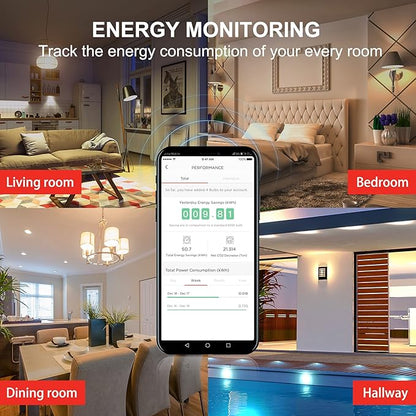 Sengled Alexa Light Bulb, Smart Light Bulbs, Smart Bulbs That Work with Alexa & Google Assistant, WiFi Light Bulbs A19 Soft White (2700K) No Hub Required, 800LM 60W Equivalent High CRI>90, 4 Pack