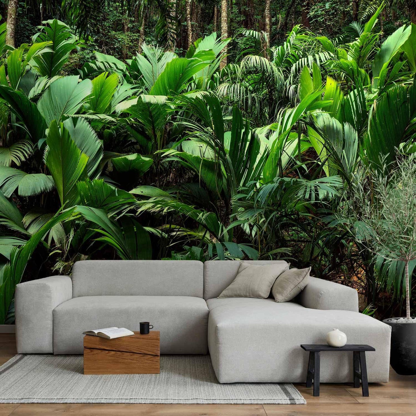 artgeist Wall Mural Nature 138x101 in - XXL Non-Woven Wallpaper Fleece Wall Decor Photo Print Picture Image Design Botanical Plants Jungle Leaves b-B-0594-a-a
