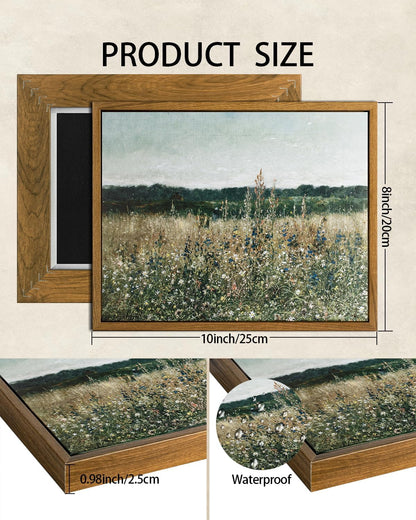 Framed Wall Art, Canvas Wall Art for Living Room Decor,Wall Decor Aesthetic, Country Nature Landscape Painting for Bedroom Bathroom Office Home Decor