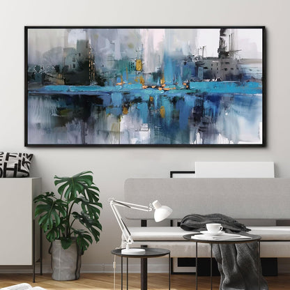 yiijeah Living Room Wall Art - Large Picture Wall Decor for Bedroom Canvas Frame Abstract Grey Modern Farmhouse Paintings Wall Hangings for Home Decorations