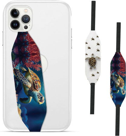Phone Grip Strap - Reversible Finger Holder for Phone Back, Customizable Anti-Slip Design, Wireless Charging Compatible Detachable Holder for iPhone - Michaelangelo